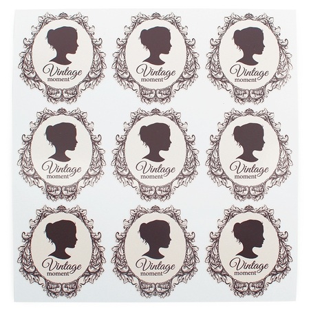 Vintage cameo stickers