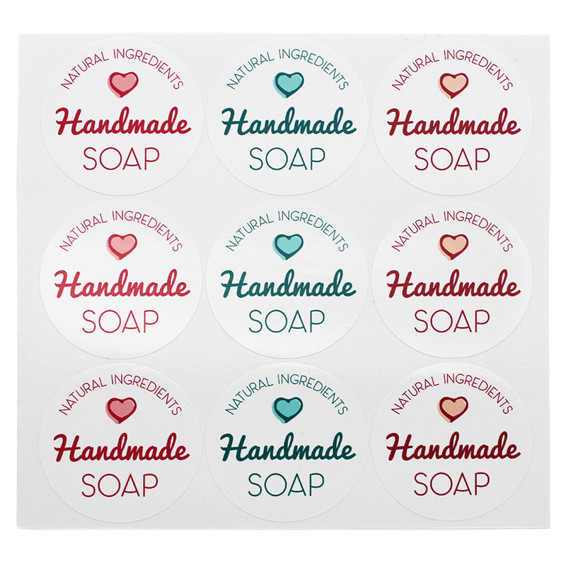 Handmade soap stickers