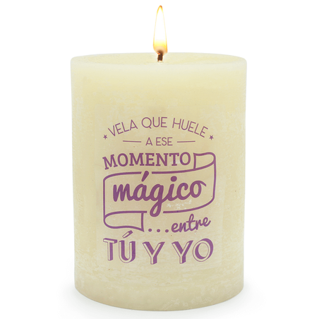 Labels candle that smells like a magical moment