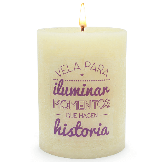 Etiquetas vela para iluminar momentos que hacen historia