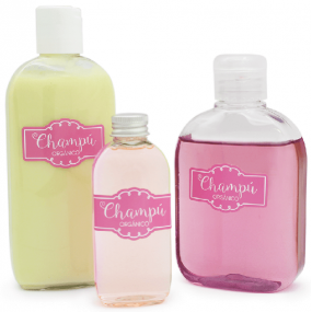 Stickers for shampoo labeling