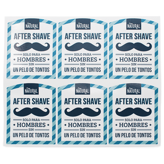 Adhesive labels for homemade after shave