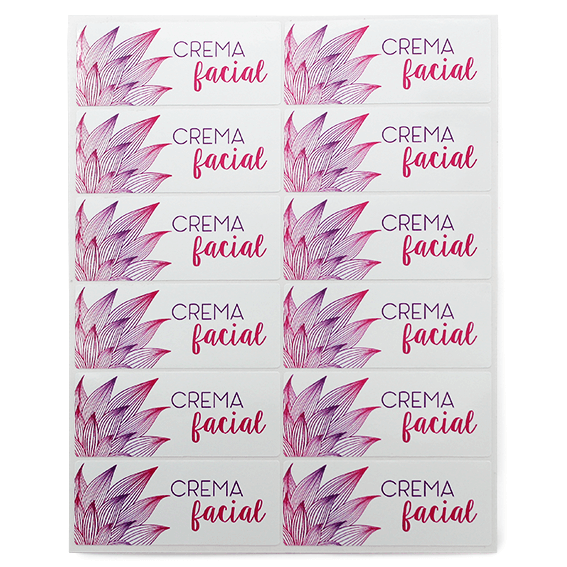 Pegatinas para crema facial DIY