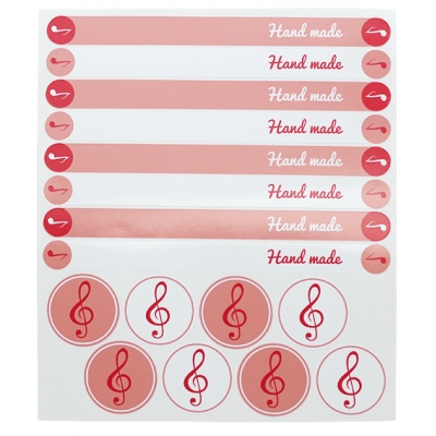 Pink melody stickers