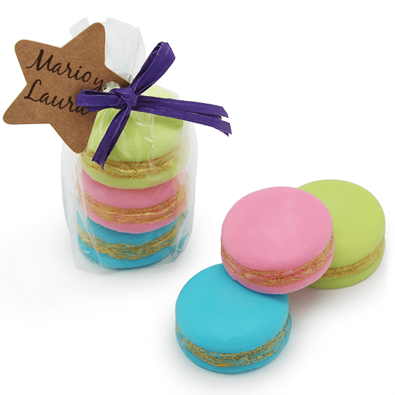 Macaron-shaped soaps