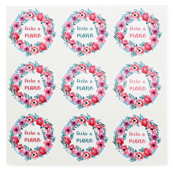 Handmade floral stickers