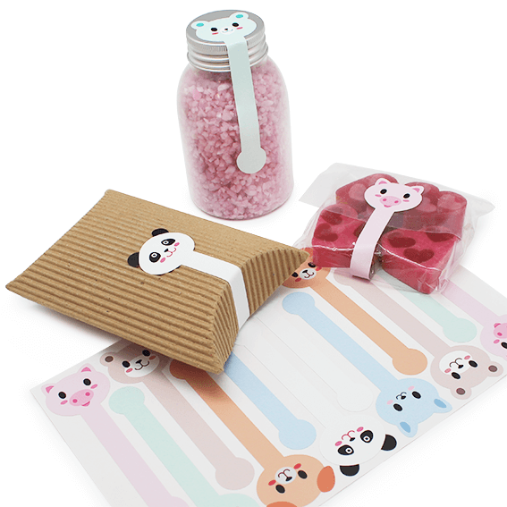 Pegatinas de animalitos para packaging