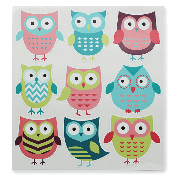 Scrapbook owl stickers