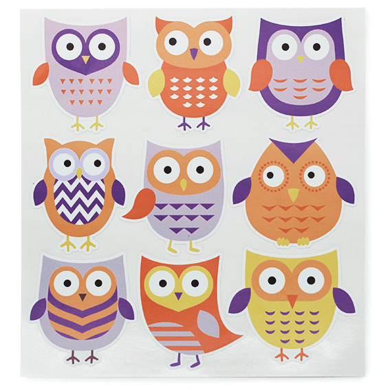 Owl stickers for scrapbooking