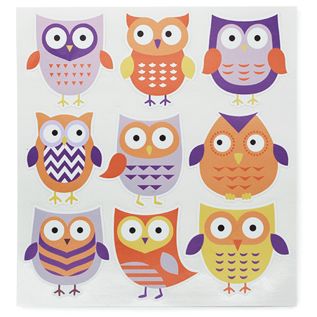 Owl stickers for scrapbooking