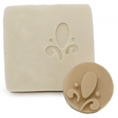 Fleur-de-lis seal for soaps