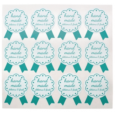 Pegatina handmade insignia verde