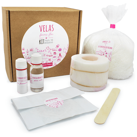 Kit para hacer velas en forma de flor. Venta online.