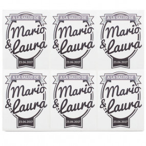 Stickers de boda a la salud de