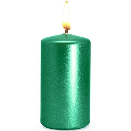 Candle varnish metallic green
