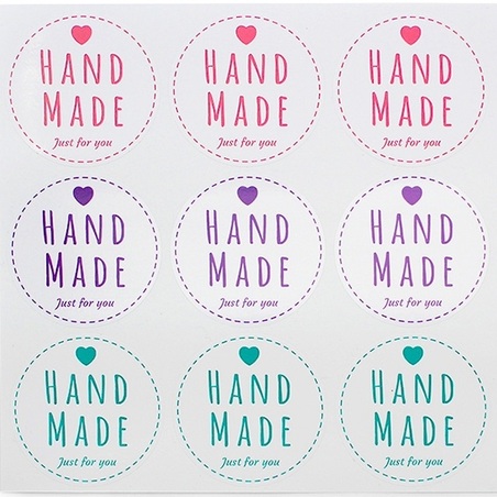 Hand made gift stickers