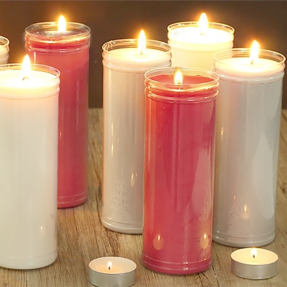 Envase para velas liturgicas