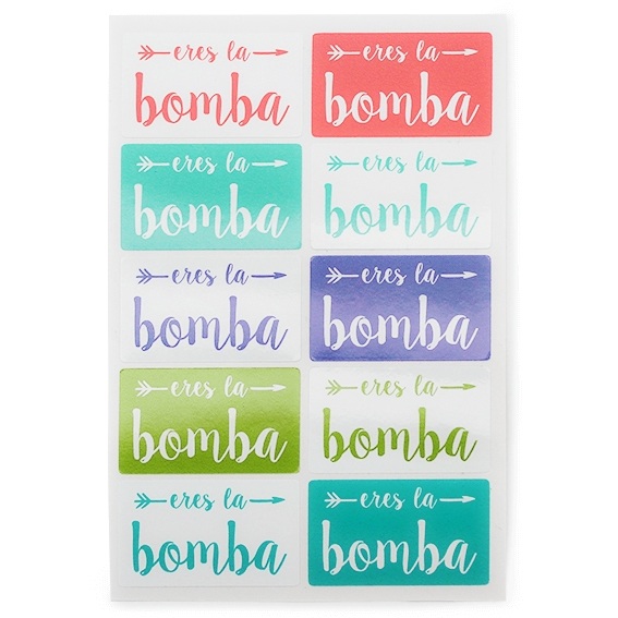 Pegatinas eres la bomba para packaging