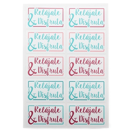 Pegatinas relajate y disfruta