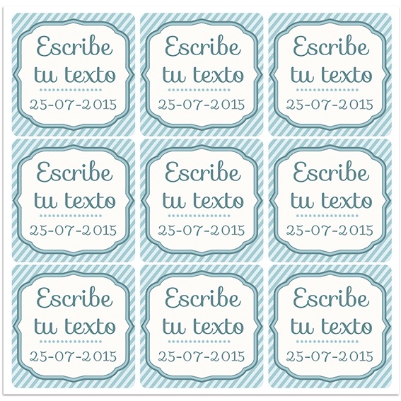 Pegatinas personalizadas azules