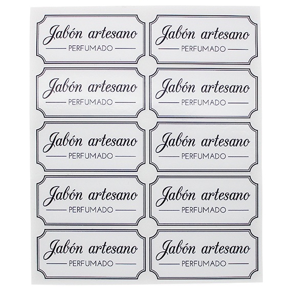 Pegatinas jabón artesano perfumado