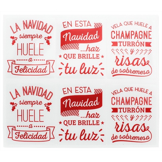 Comprar pegatinas con frases de Navidad