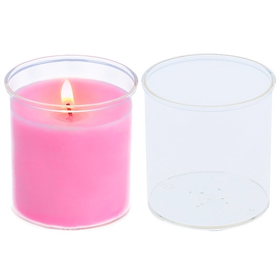 Plastic cup for candles