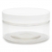 Transparent jar 100 ml white lid