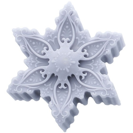 Silicone snowflake mold
