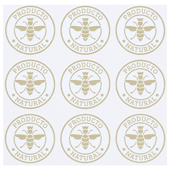 Beige bee stickers