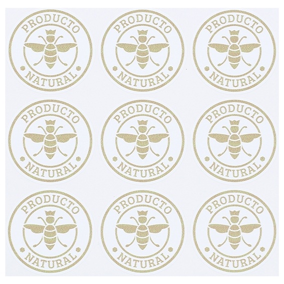 Pegatinas beige de abejas