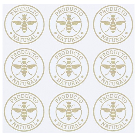 Beige bee stickers