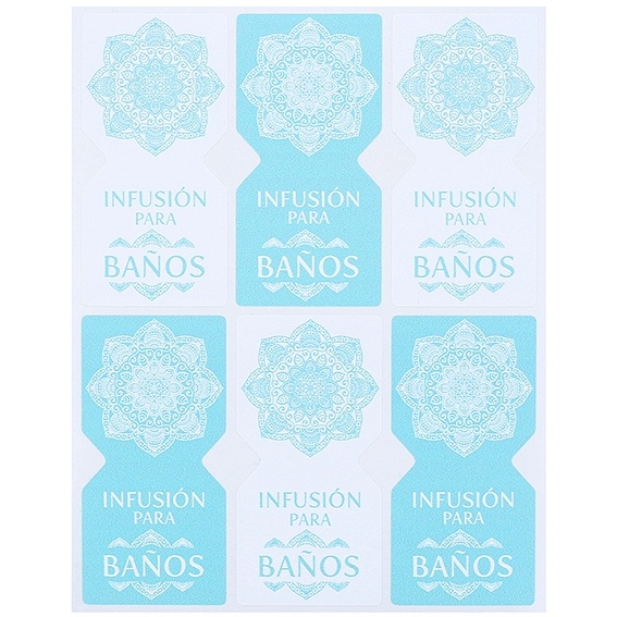 Stickers with mandalas for bath infusions