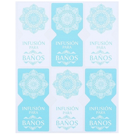 Stickers with mandalas for bath infusions