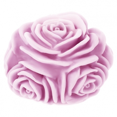 Pink soap mold with rositas