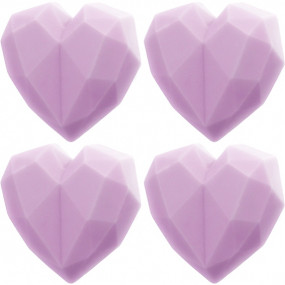 Molde 4 corazones de diamante Molde 4 corazones de diamante