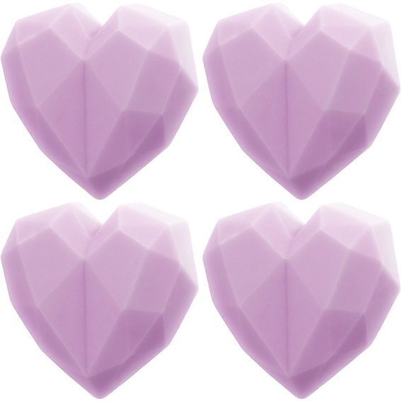 Molde 4 corazones de diamante