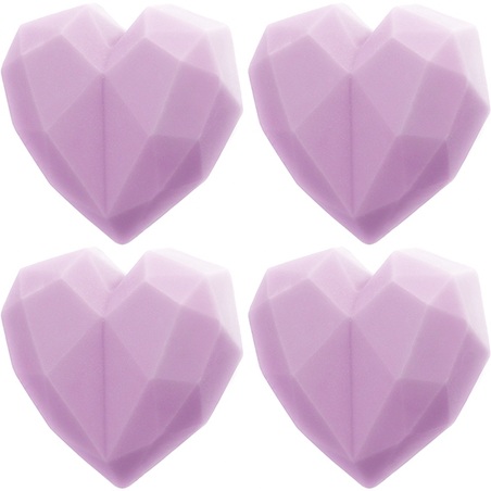 Molde 4 corazones de diamante
