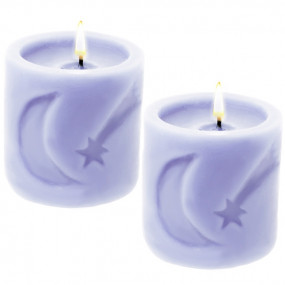 Molde 2 velas luna y estrella Molde 2 velas luna y estrella