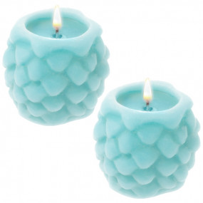 Molde 2 velas navidad piñas Molde 2 velas navidad piñas