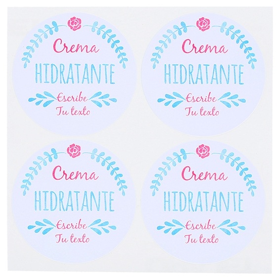 Pegatinas Kit crema hidratante personalizables