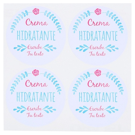 Pegatinas Kit crema hidratante personalizables