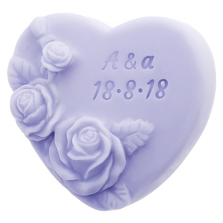 Molde corazon con rosas para personalizar 