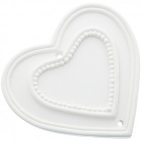 Molde medallon corazon con puntitos