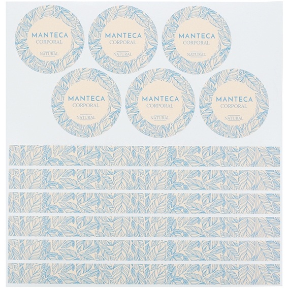 Natural body butter stickers