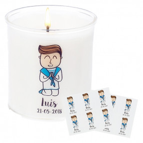 Customizable child communion stickers