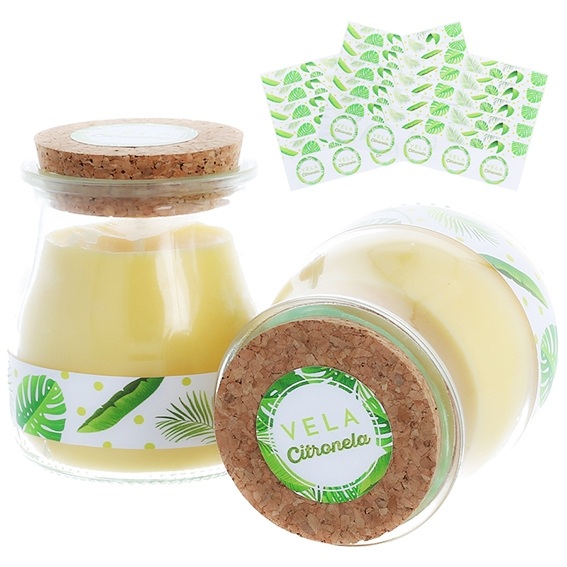 Stickers for citronella candles