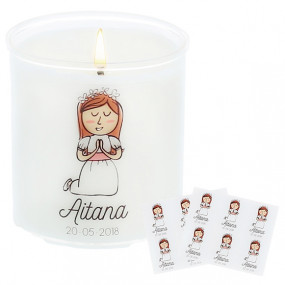 Girl communion stickers to customize Girl communion stickers to customize
