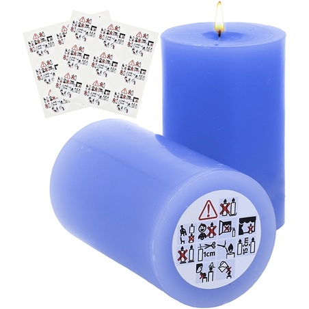 Safety stickers for candles