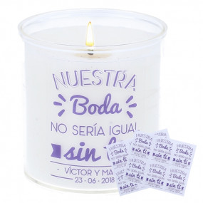 Stickers personalizadas pequeñas "Nuestra boda no seria igual sin ti" Stickers personalizadas pequeñas "Nuestra boda no seria igual sin ti"